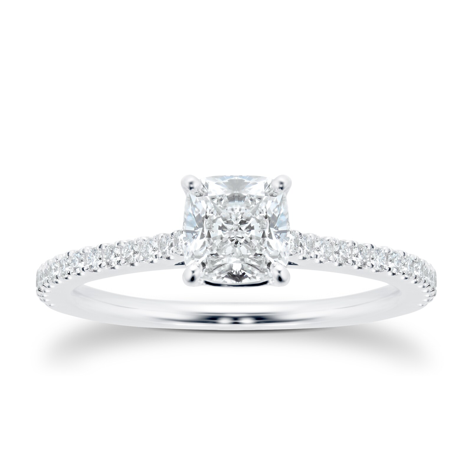 14K 0.56 Ctw Diamond Classic Engagement Ring Size 4 White Gold [CTXC] -  Ruby Lane